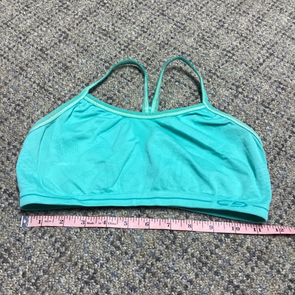 $5 Bundled * Champion Teal Blue Racerback Sports Bra * Size Girls Large - Picture 4 of 7